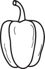 vector stuffed peppers and peppers vegetable illustrations