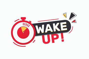Wake up free vector design