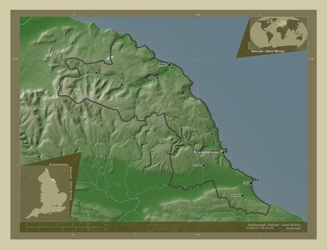 Scarborough, England - Great Britain. Wiki. Labelled points of cities