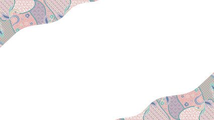 Indonesian traditional batik, batik frame design for template.