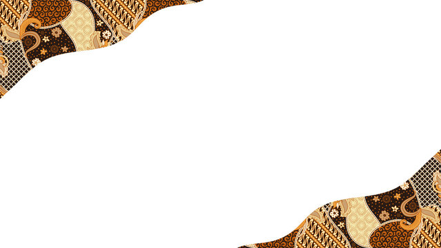 Indonesian traditional batik, batik frame design for template.