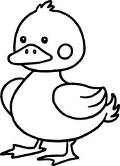 duck coloring outline