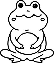 frog coloring outline