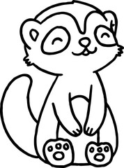 ferret coloring outline