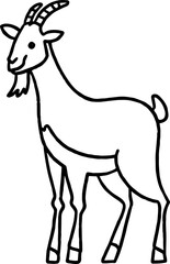 goat coloring outline