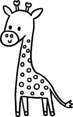 giraffe coloring outline
