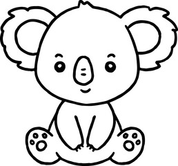 koala coloring outline