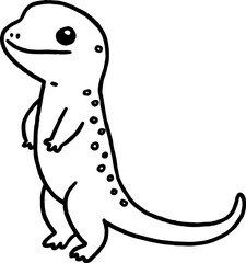 lizard coloring outline