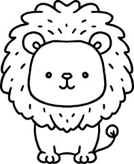 lion coloring outline