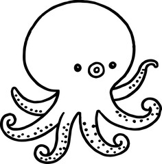 octopus coloring outline