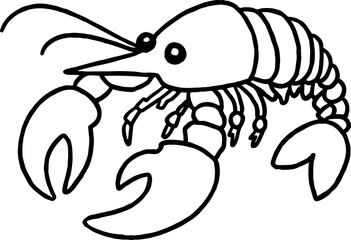 lobster coloring outline