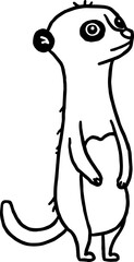 meerkat coloring outline