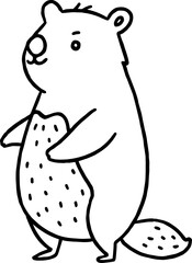 quokka coloring outline