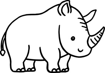 Rhino coloring outline