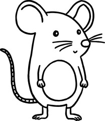 rat coloring outline