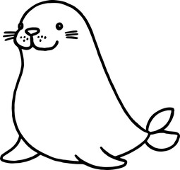 seal coloring outline