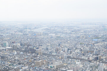 Obraz premium あべのハルカスからの風景 曇り