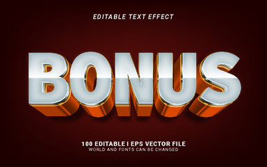 bonus 3d text effect design