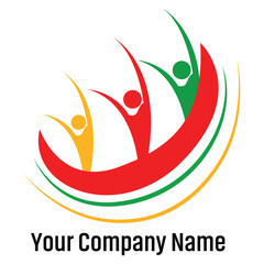 abstract logo design, , your company hame her, to easy to add name 