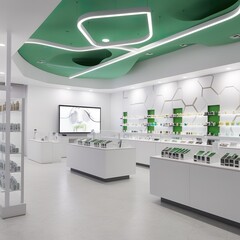 Cannabis Marijauana dispensary open floorpan