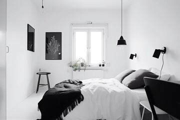 interior background of modern bedroom