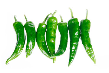 Chilies are isolated in white background
