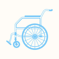 icon for world day of disabled people, wheelchair symbol illustration