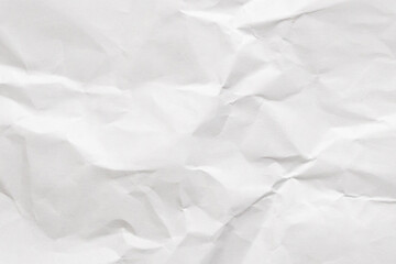 Abstract white crumpled and creased recycle paper texture background