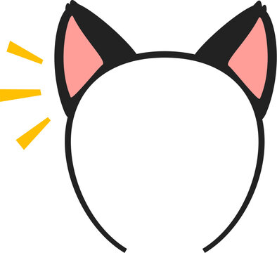 猫の耳の形のカチューシャ