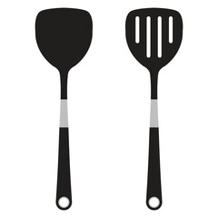 Spatula Flat Vector Design Icon PNG Transparent Background