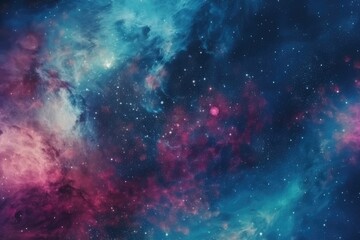 Fototapeta na wymiar Cosmic Dreams: A Mystical Universe Background in Dreamy Colors - Generative AI 7