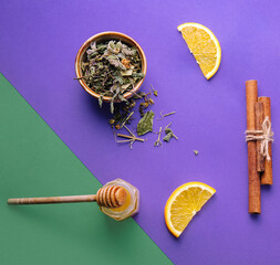 Fototapeta na wymiar concept of healthy and tasty tea