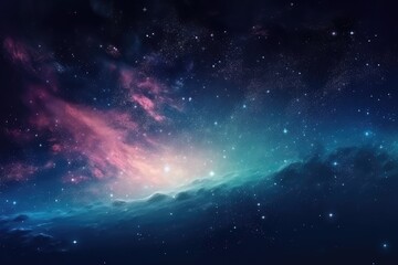 Obraz na płótnie Canvas Universe Magic: A Mystical Background of Stars and Cosmic Colors - Generative AI 2