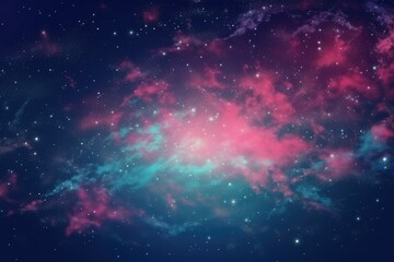 Obraz na płótnie Canvas Universe Magic: A Mystical Background of Stars and Cosmic Colors - Generative AI 4
