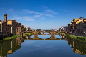 Fotobehang Ponte Vecchio Florence Arno river