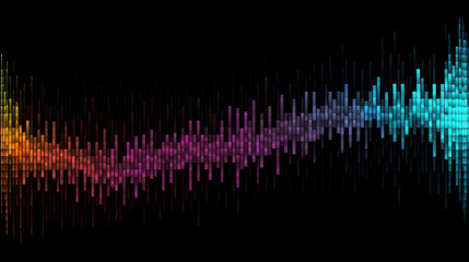 Ascii Sound Waves: A Colorful Digital Audio Spectrum