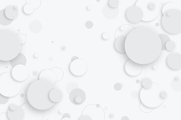 Abstract white geometric modern circle background design