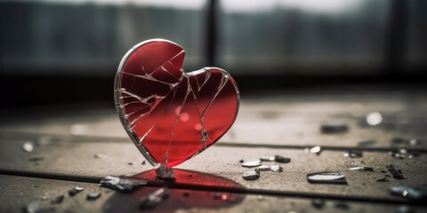 broken heart in pieces, generative ai
