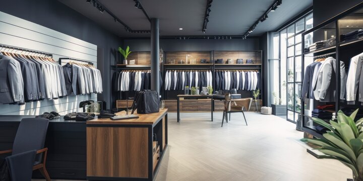 fashion store interior, generative ai