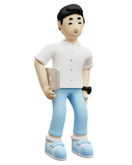 3d business men character figure in isolated background