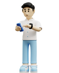 3d business men character figure in isolated background