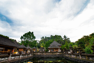 Fototapeta na wymiar Tirta Empul temple, near Ubud, Indonesia, Bali