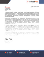 Professional and modern corporate letterhead template