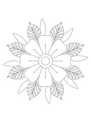
Flower mandala illustration. Oriental pattern, vintage decorative elements. Mandala Coloring Pages. Mandala Coloring Book. Seamless vector