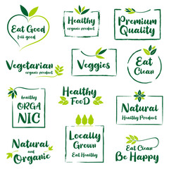 Fototapeta premium Organic food, natural product, healthy life and farm fresh for food and drink promotion.