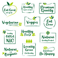 Fototapeta premium Organic food, natural product, healthy life and farm fresh for food and drink promotion.