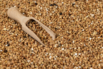 Poorly cleaned buckwheat groats for cooking porridge