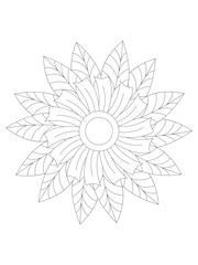 Flower mandala illustration. Oriental pattern, vintage decorative elements. Mandala Coloring Pages. Mandala Coloring Book. Seamless vector