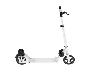 Electric scooter isolated on transparent background. 3d rendering - illustration