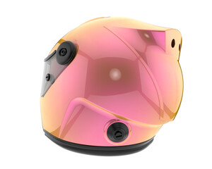 Racing helmet isolated on transparent background. 3d rendering - illustration